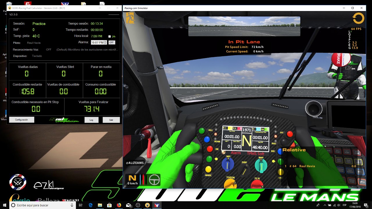 SODE iRacing Fuel Calculator / Macro teclas / banderas