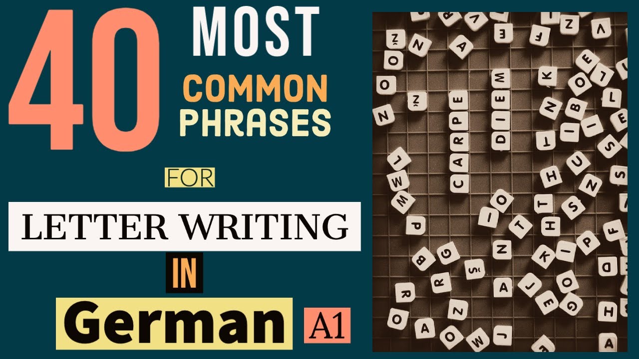 40 Most Common Phrases in German for beginners for Letters and emails | A1 Level
