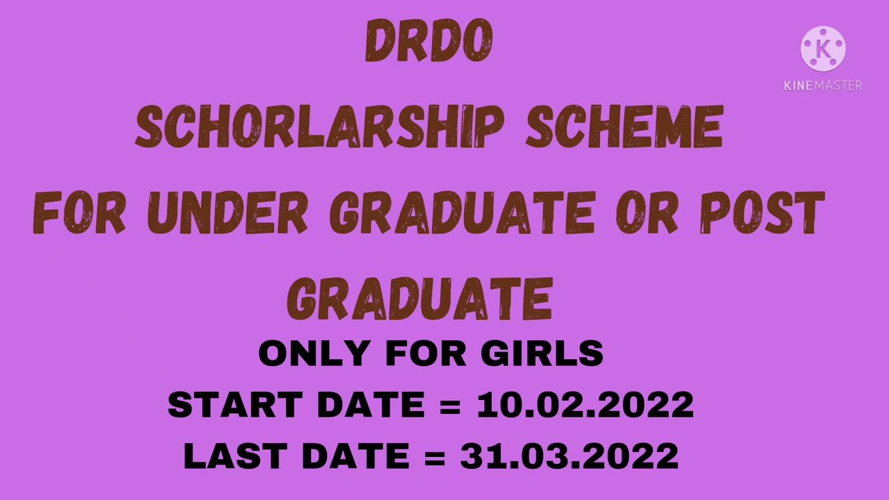 DRDO SCHOLARSHIP SCHEME 2022 | DRDO SCHEME
