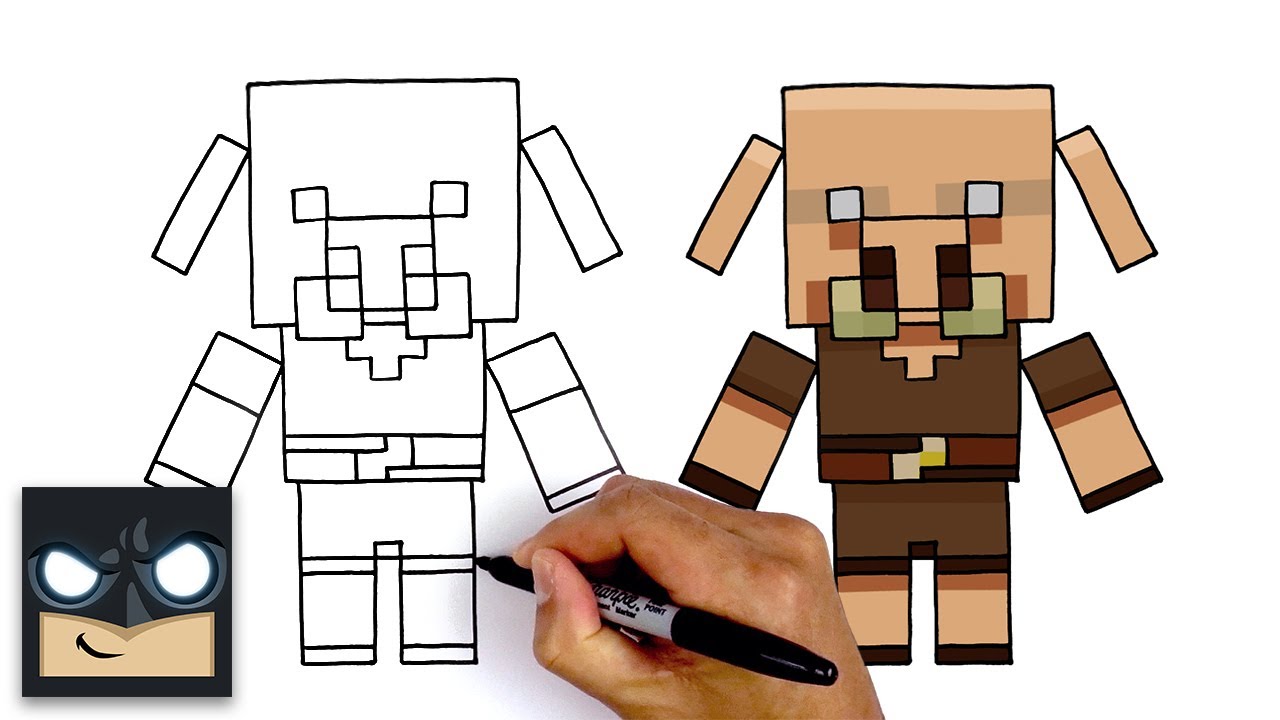 Minecraft | How To Draw Piglin