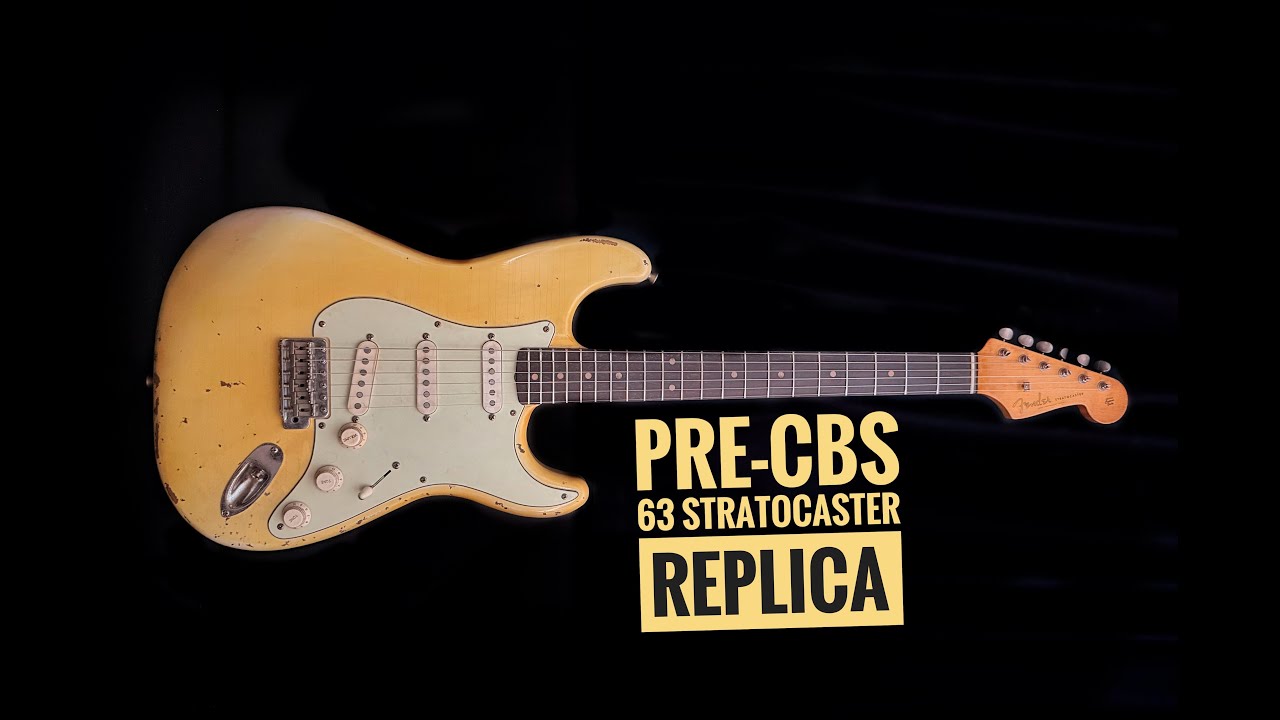 Pre CBS 63 Stratocaster Replica Making Of! Laminated Fretboard, Relicing...