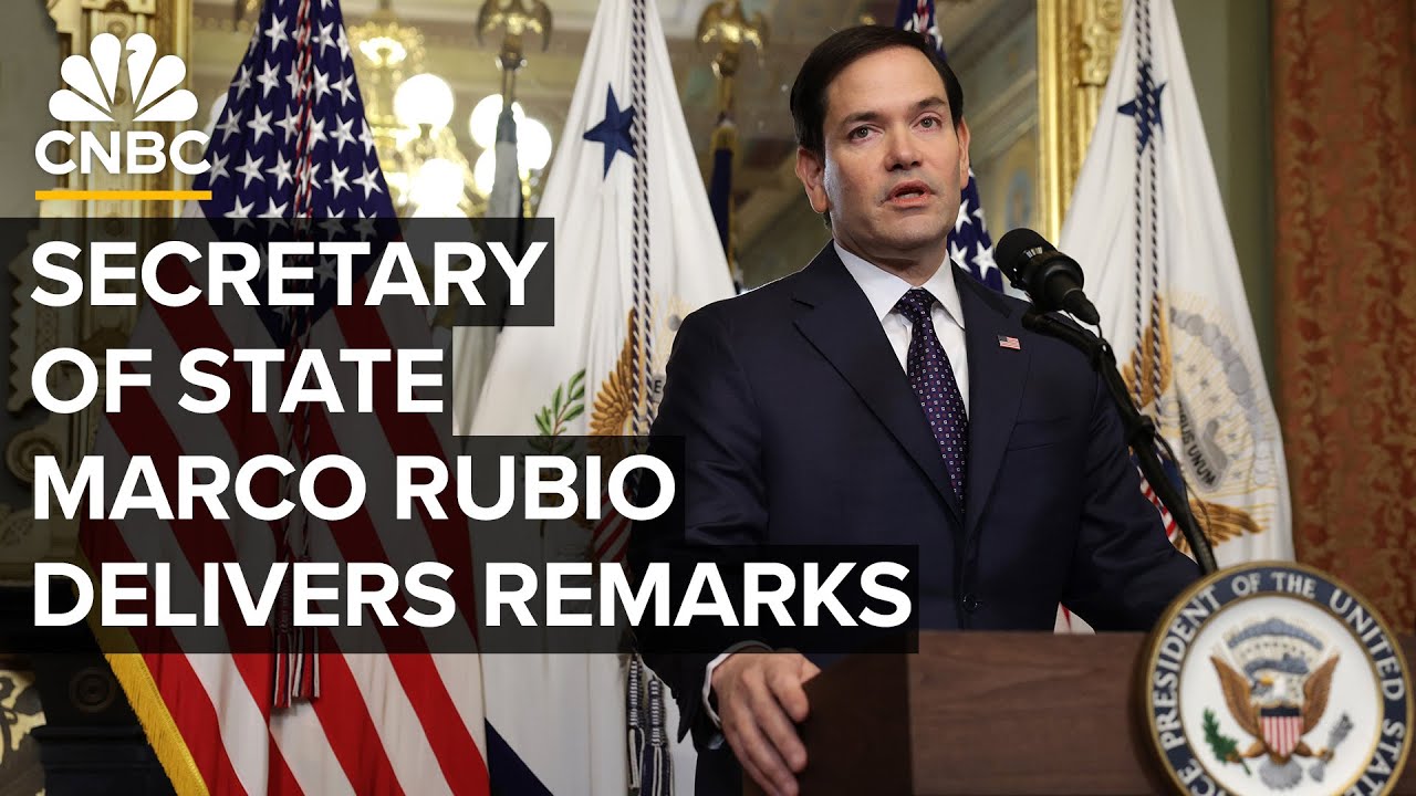 Newly confirmed Secretary of State Marco Rubio delivers remarks at the State Dept. &mdash; 1/21/2025