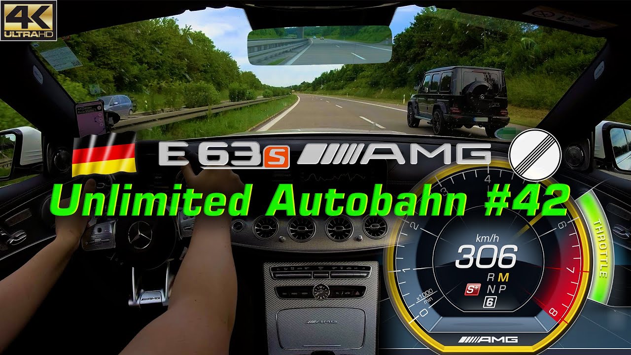 AMG E63S - 1 hour high speed @ Unlimited Autobahn #42 [4k60]