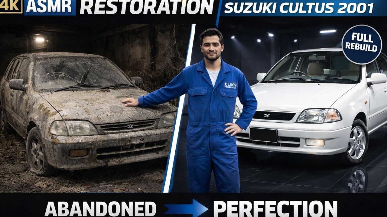 ASMR Car Restoration | Suzuki Cultus (2001) Full Rebuild from Forgotten Condition