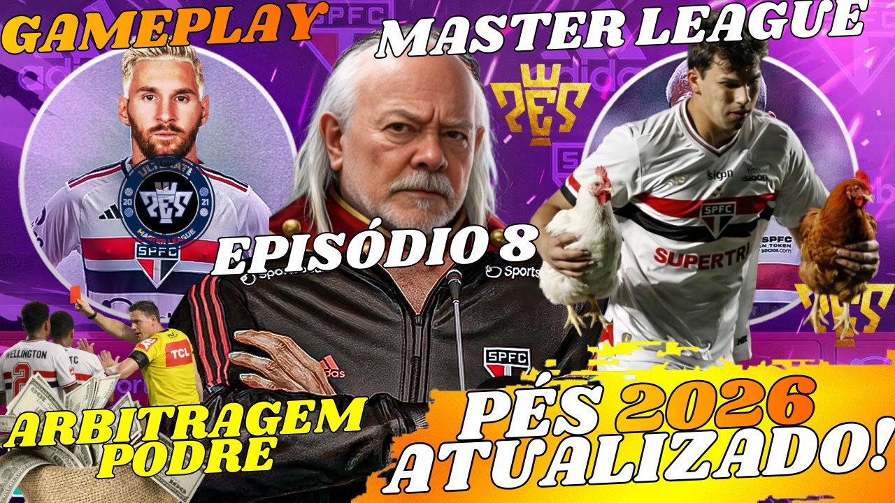 ATUALIZADO! FIQUEI PISTOLA l ARBITRAGEM PODRE l MASTER LEAGUE 2026 l GAMEPLAY DO JOVA