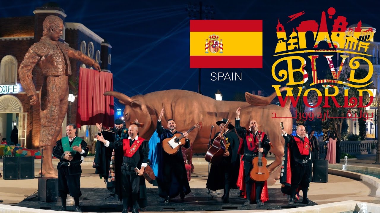 4K UHD EXPERIENCE SPANISH MUSIC  LIVE  BAND PERFORMANCE  AT BOULEVARD WORLD RIYADH | SPAIN ZONE