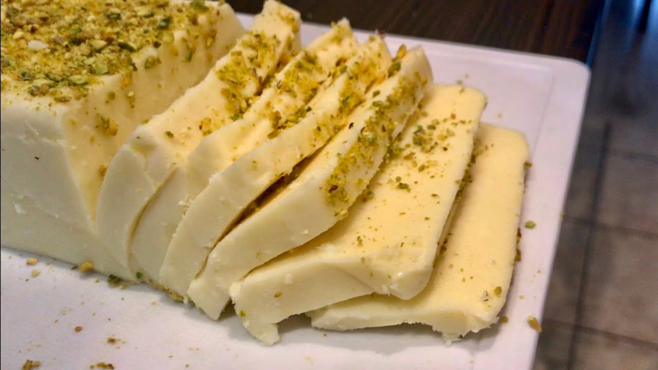 Mleczny bloczek budyniowy z kokosem i pistacjami - ب ٣ اكواب حليب اصنع اطعم تحلية