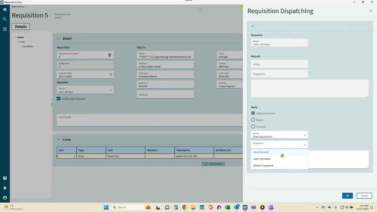 Epicor Purchase   Requisition Process