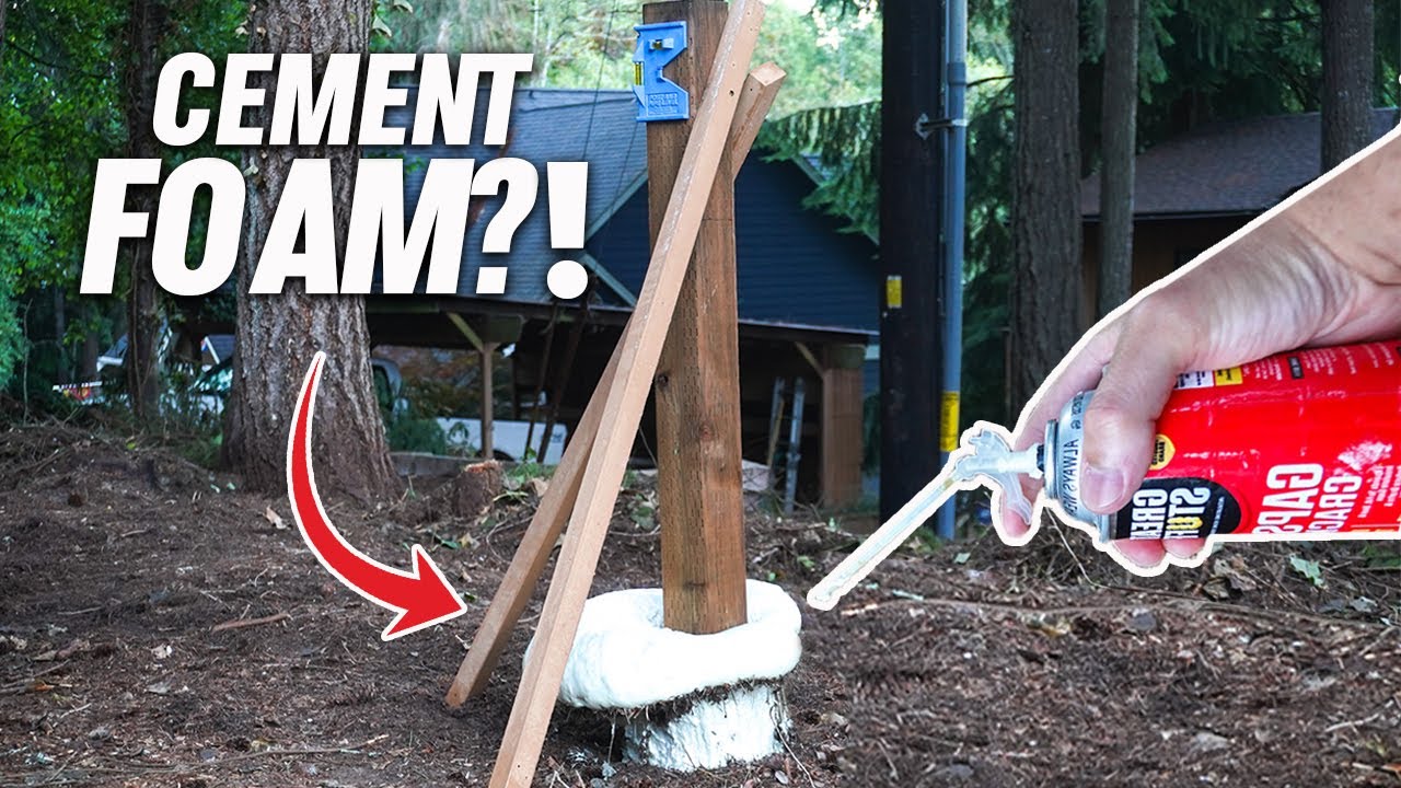 Setting A Post Using SUPER Expanding Cement Foam! Fence, Deck Or Mailbox!