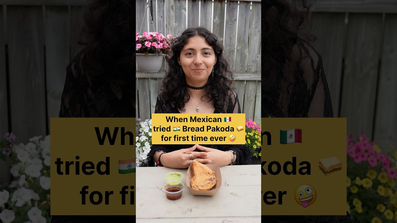 🇲🇽 Her Face After the First Bite 😂🔥 Bread Pakora Reaction | Canada  