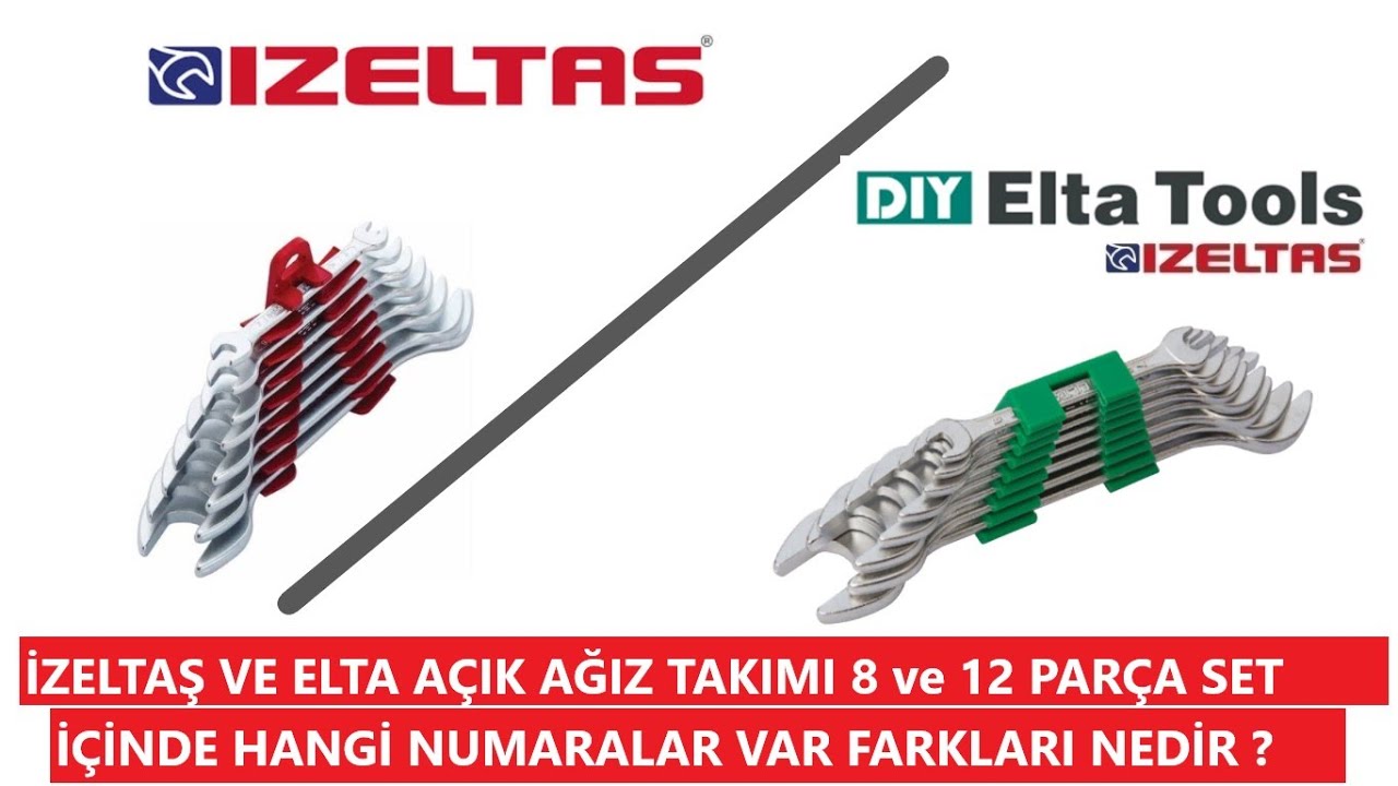 İZELTAŞ ve ELTA Açık Ağız Çatal Anahtar Takımı Seri 8 Parça ve 12 Parça İncelemesi
