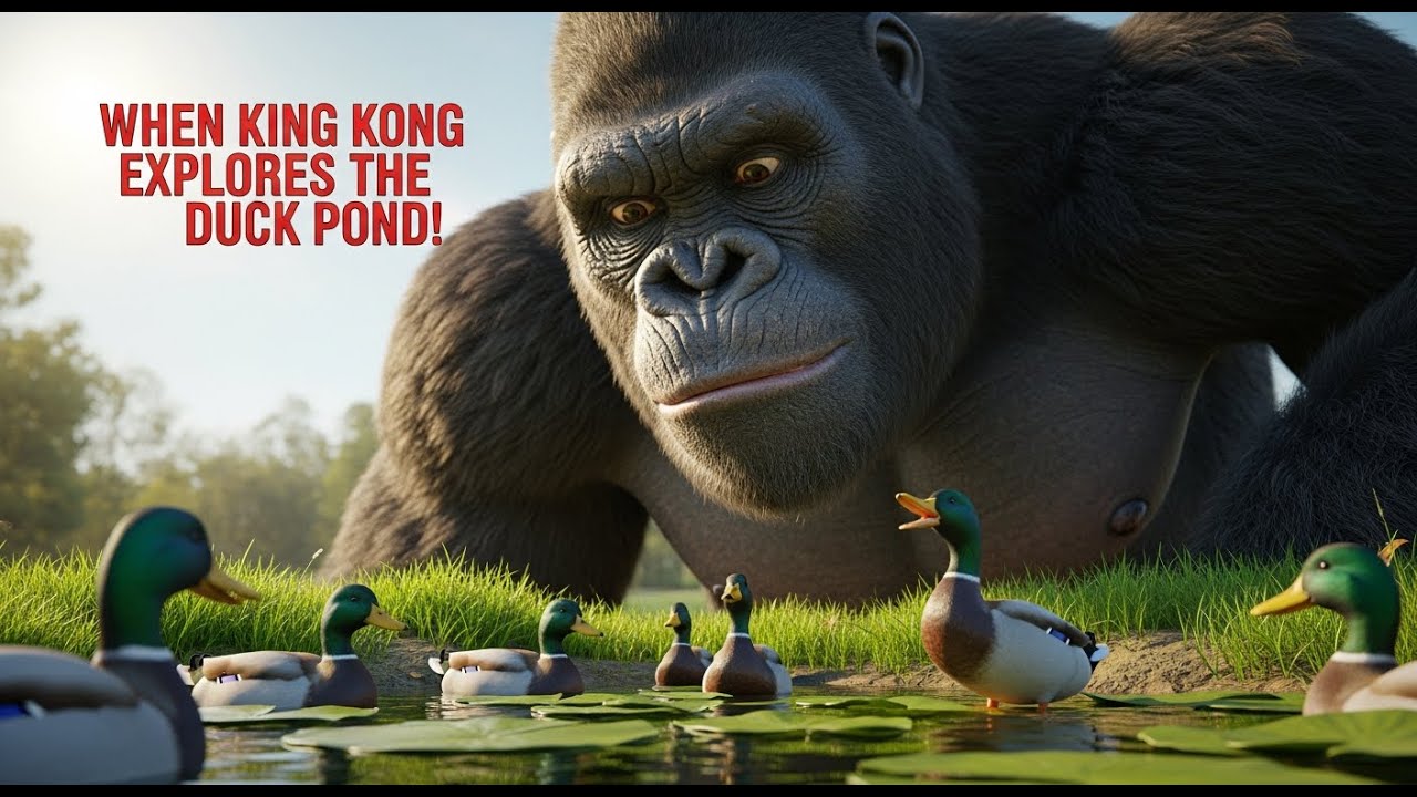 King Kong explores the duck pond