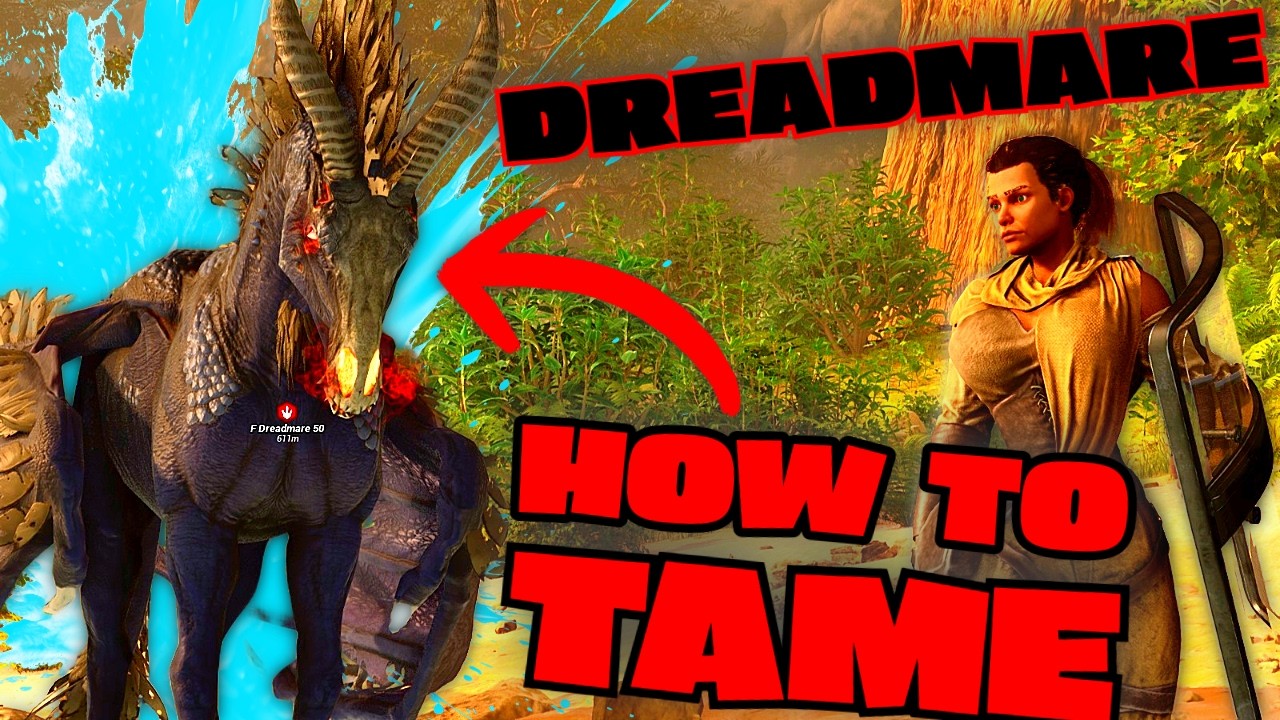 How To TAME The DREADMARE on OFFICIAL!!! EASY DREADMARE TAMING GUIDE in Ark Survival Ascended!!