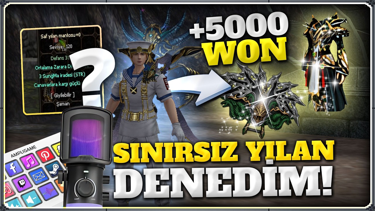 +5000 WONLUK YILAN DENEDİM! | YENI SPONSOR FIFINE! | Metin2 TR
