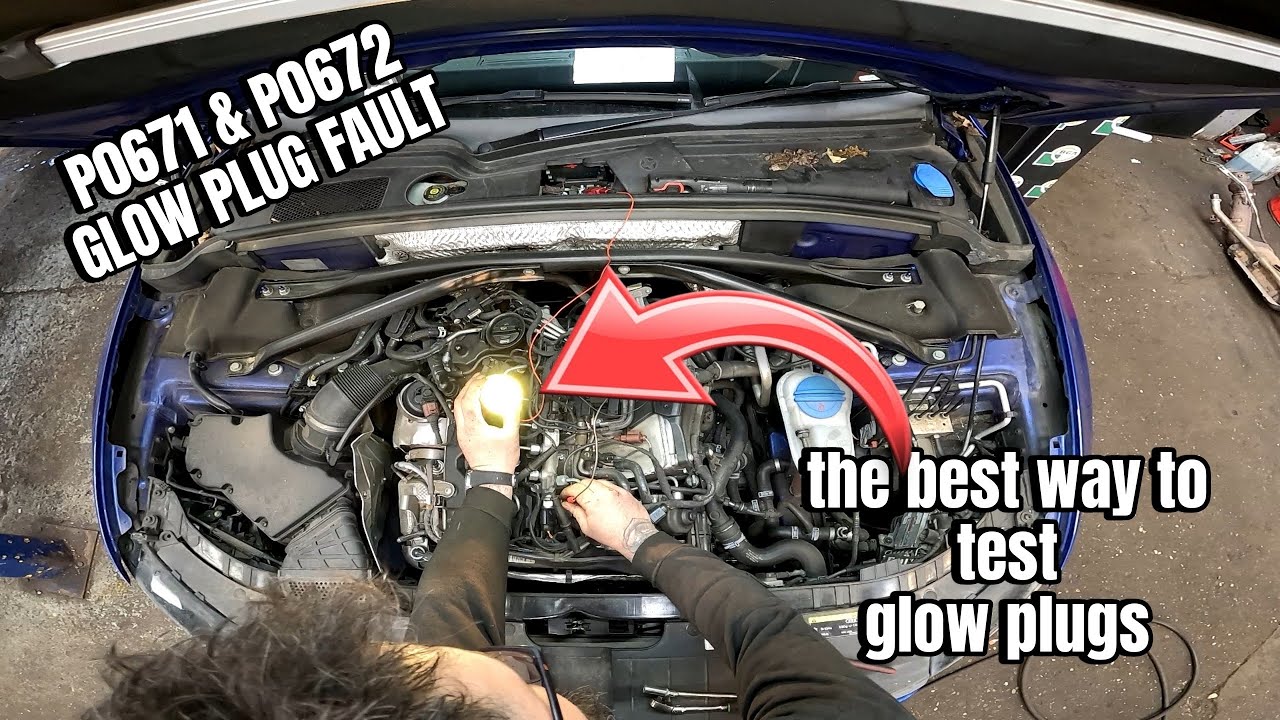 Audi p0671 p0672 неисправность свечей накаливания, лучший способ проверить свечи накаливания на л...