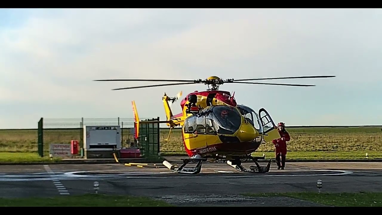 Dragon 76 Securite Civile Takeoff at Le Havre-Octeville Airport