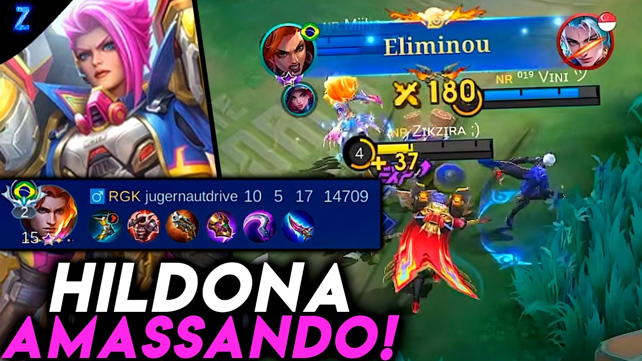 FUI SURPREENDIDO COM A BUILD EXÓTICA DO MEU TANK KKKK - HILDA GAMEPLAY | Mobile Legends