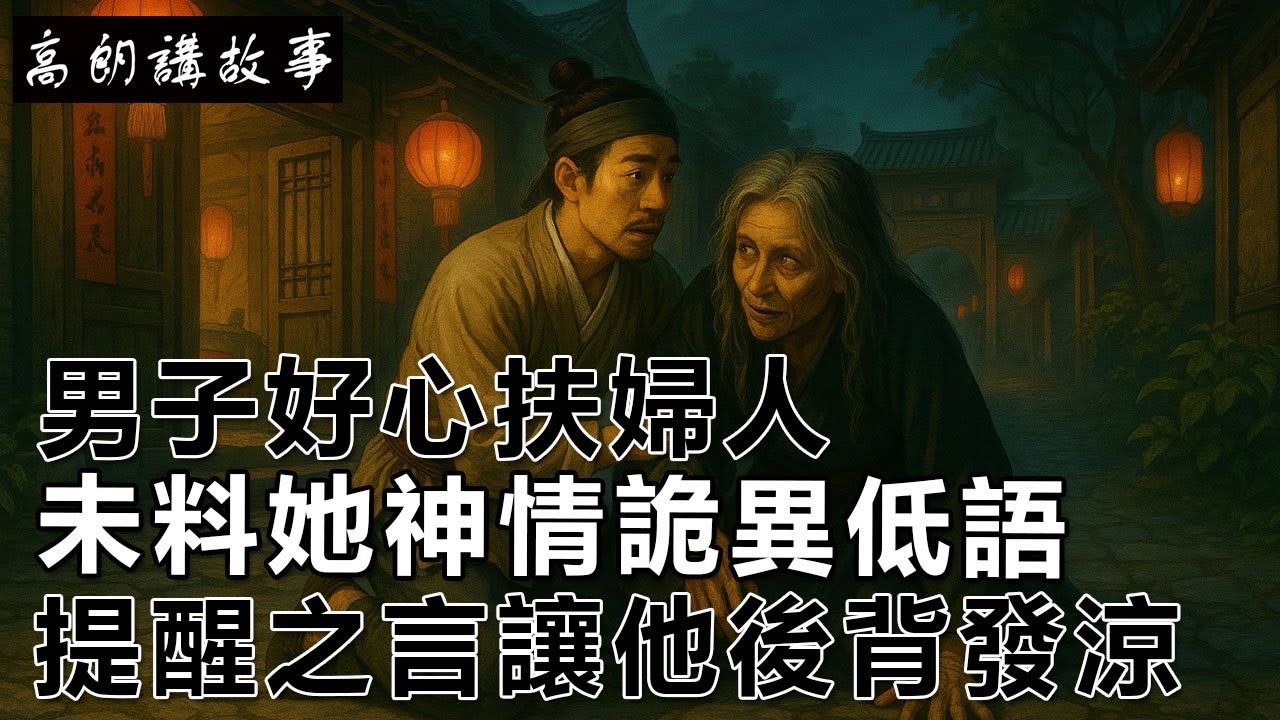 民間故事：男子好心扶婦人，未料她神情詭異低語，提醒之言讓他後背發涼｜高朗講故事
