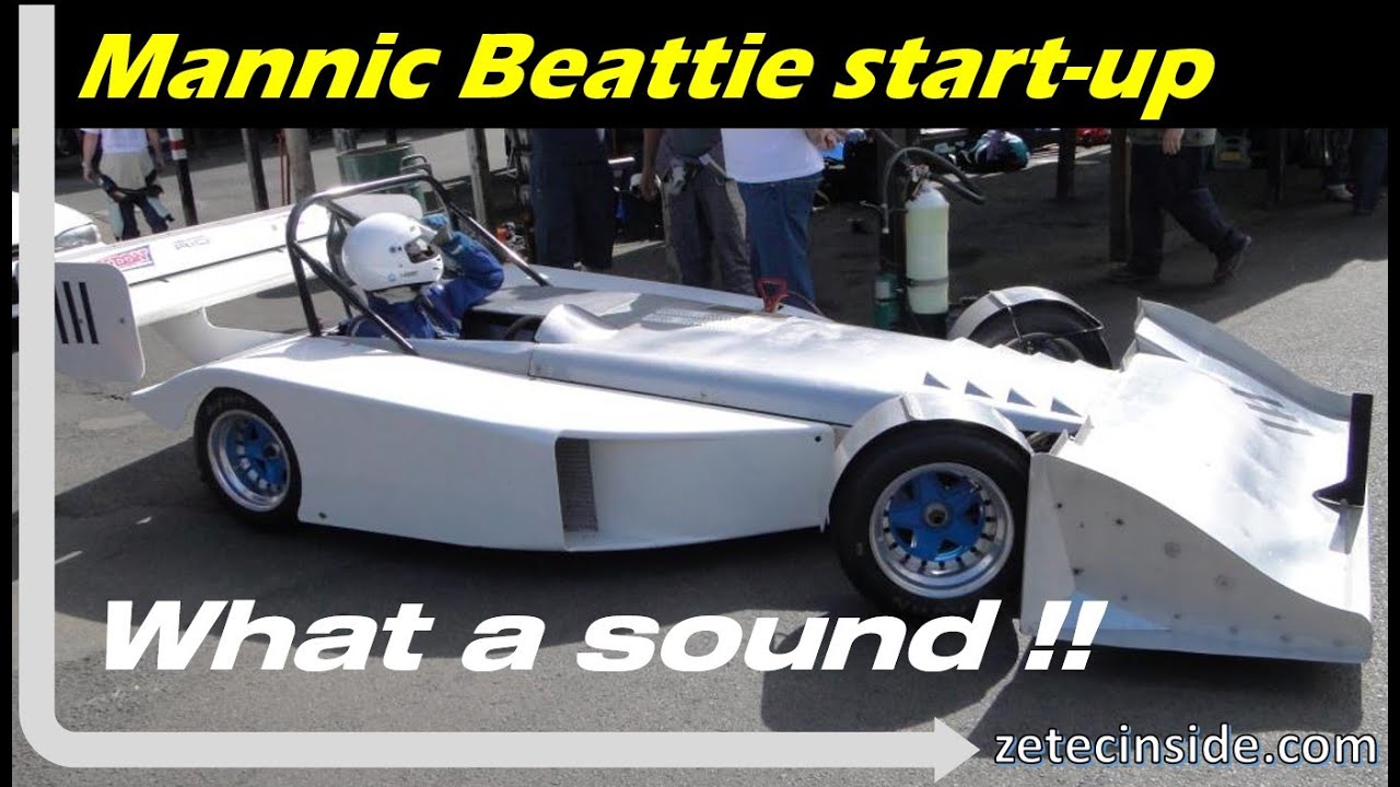 Nick Mann's Mannic Beattie hillclimb car spectacular engine start procedure !!