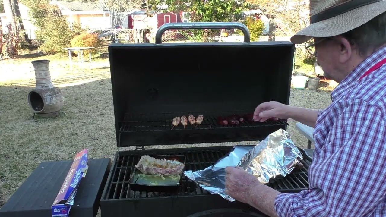 GRILLED RIBEYES AND ONIONIZED PORK RIBS