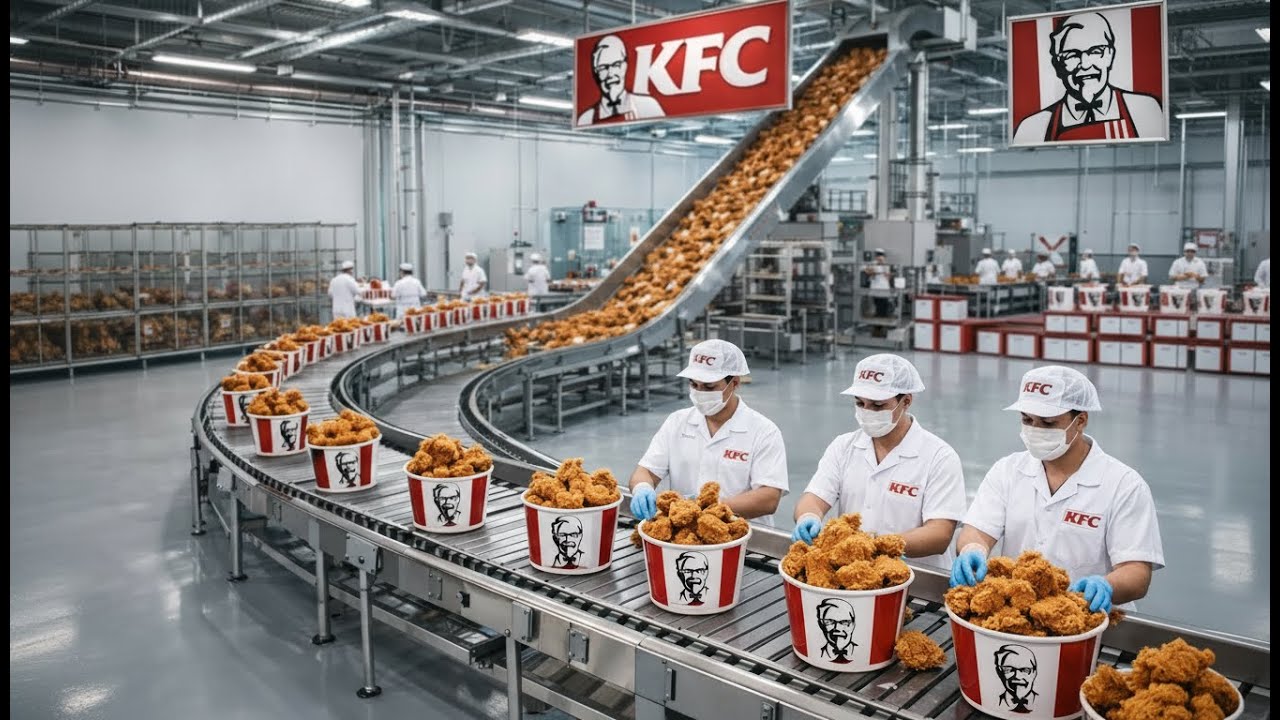 Inside the High-Tech KFC Factory: How 500,000 Pieces of Chicken are Made Daily! (Full Process)