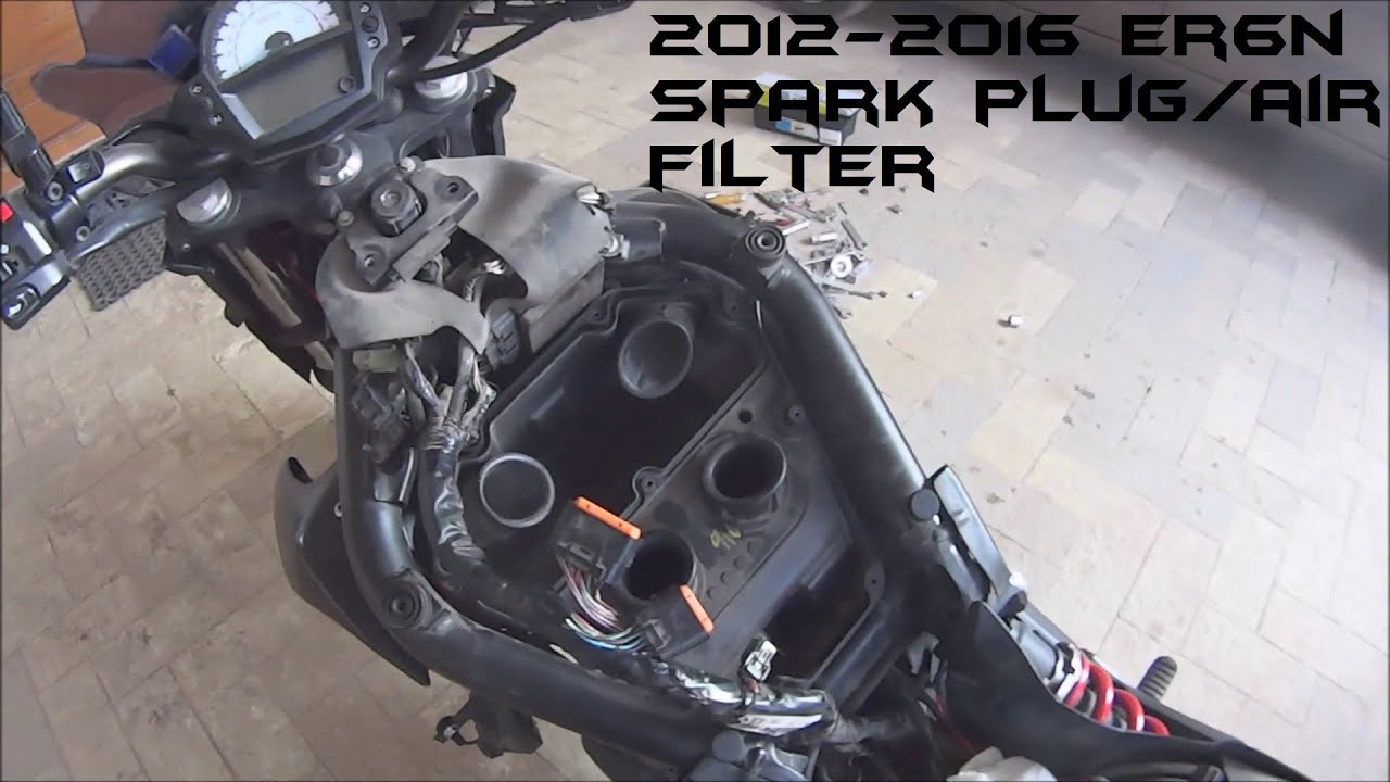 How To Change Kawasaki ER6N Spark Plug/Air Filter 2012-2016