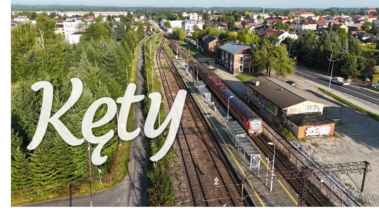 Kęty z lotu ptaka: pociągiem w piękno Małopolski z drona