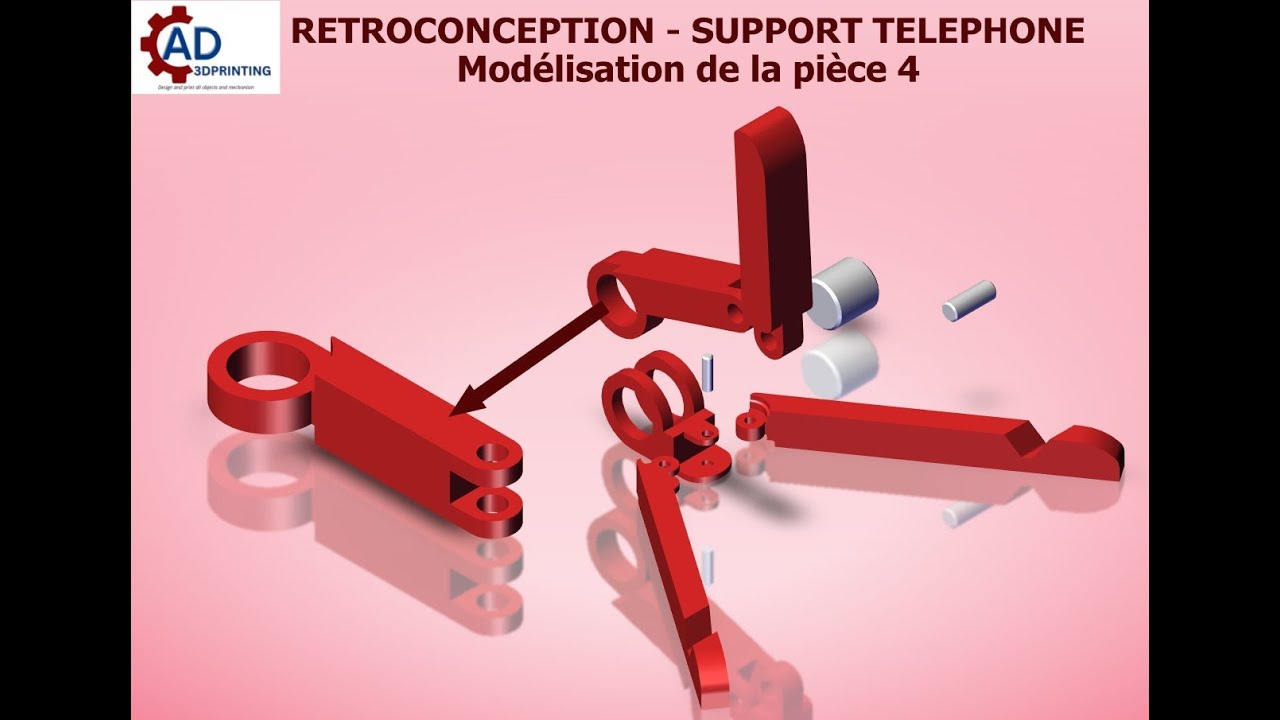 [05/09] – Rétroconception Support téléphone : Modélisation de la pièce 4