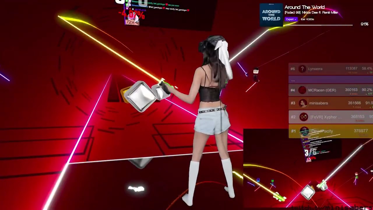 around the world, mapped by faded99// mixed reality beat saber streamer