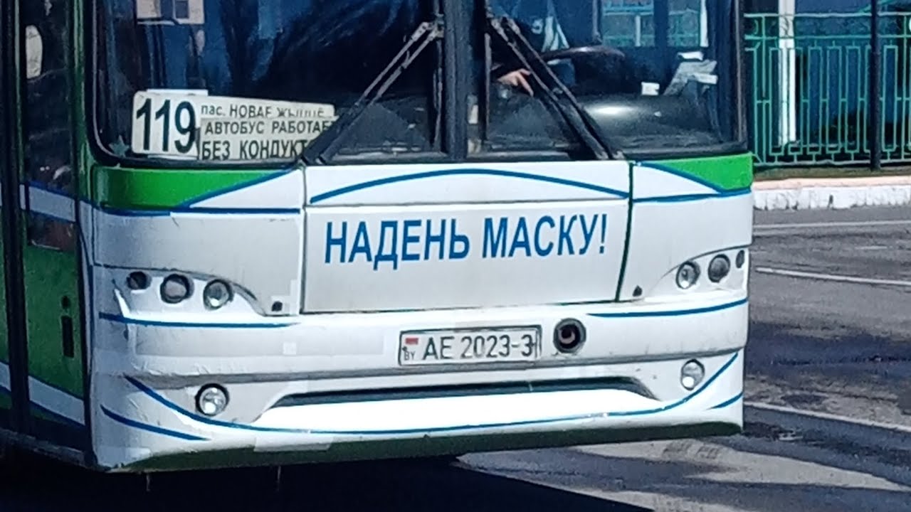 Поездка на Автобуси МАЗ 105.465 маршрут 119 автобусный парк номер 6 - Пос. Новое Жизнь