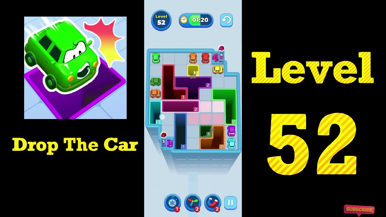 Drop The Car Level 52 Walkthrough 🚗🧩 | Color Drop Puzzle Game Solution | Mini Boss