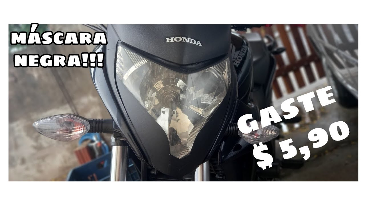 Como colocar a máscara  negra no farol da CB 300 gastando $5,90