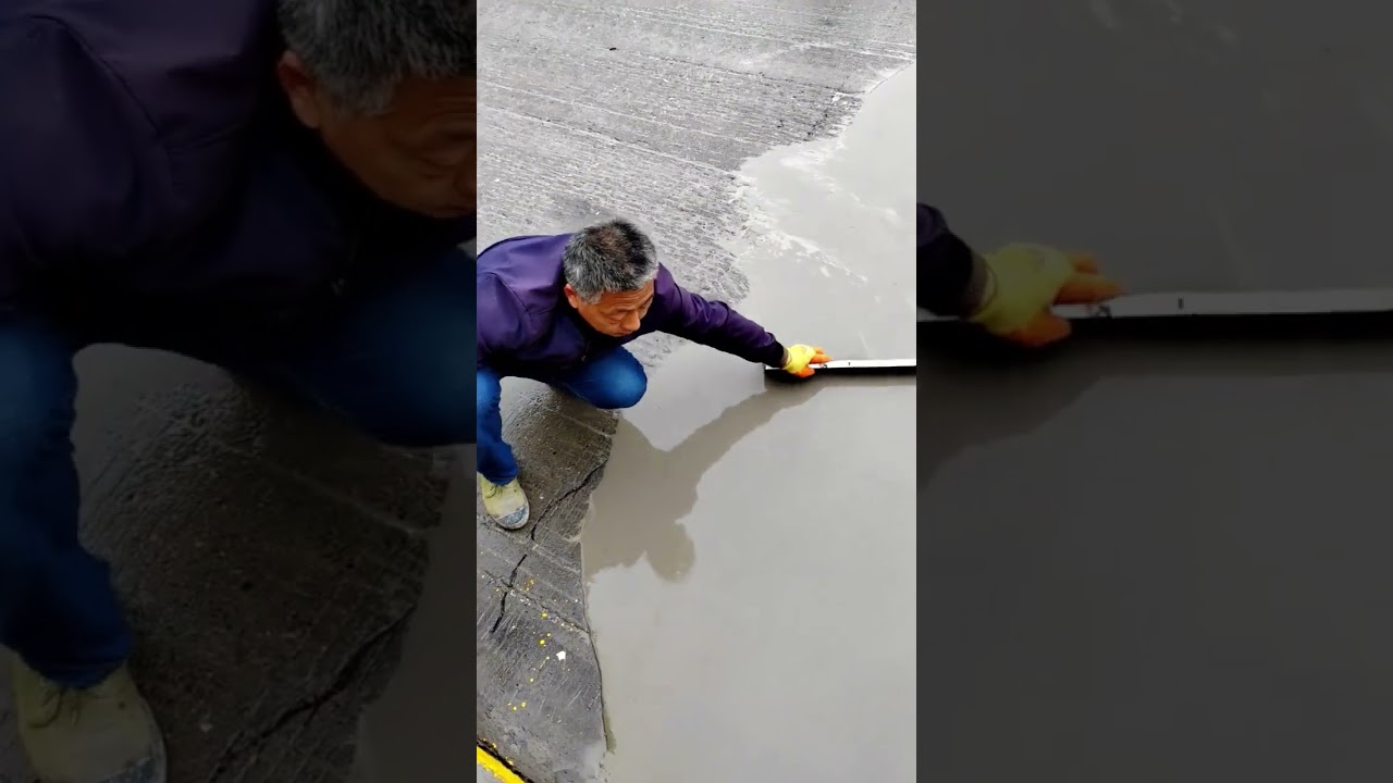Damaged concrete pavement surface repair process