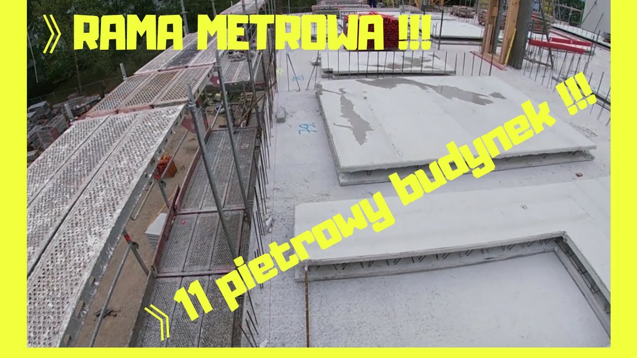 Transport Materiału. Montaż kolejnych etapów. 11-PIĘTROWY BUDYNEK.