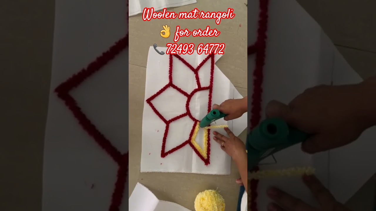 ✨ Beautiful Woolen Rangoli
