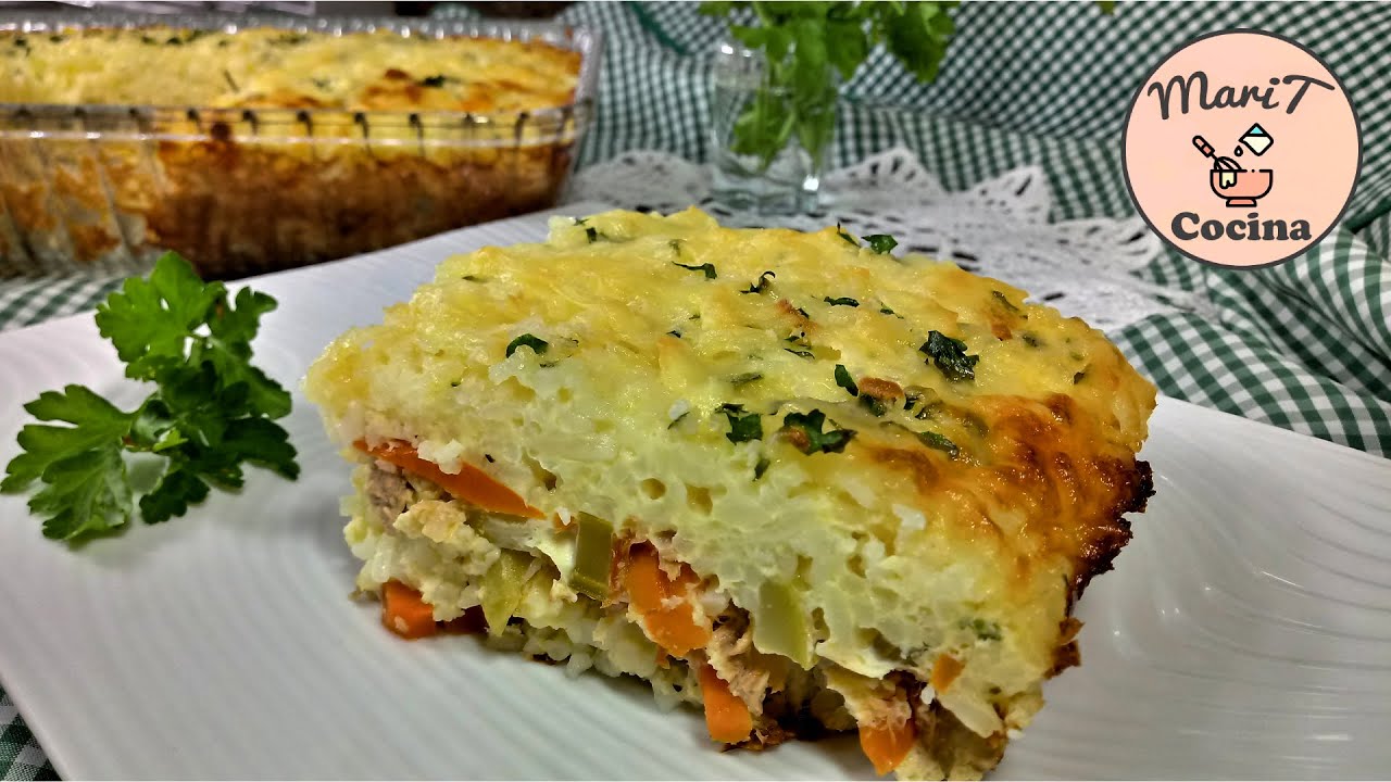 Pastel de Arroz con Atún y Vegetales ¡ Económico y Rapido ! Lo Harás Todos los Dias  | MaritCocina