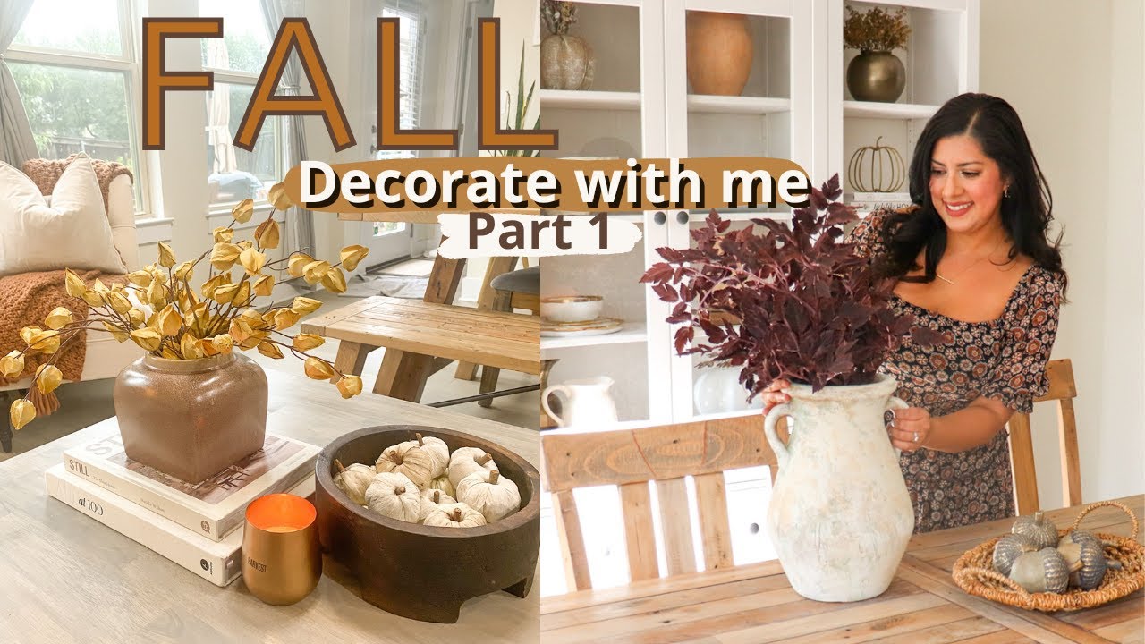 FALL DECORATE WITH ME 2022 | Fall Decor Ideas | Fall Living room | Fall Dining room | Part 1 🍂