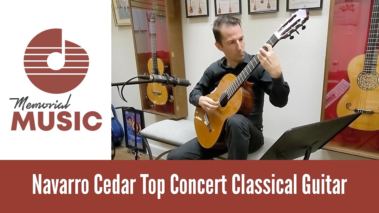 Demo: Navarro Cedar Top Concert Classical Guitar / MemorialMusic.com