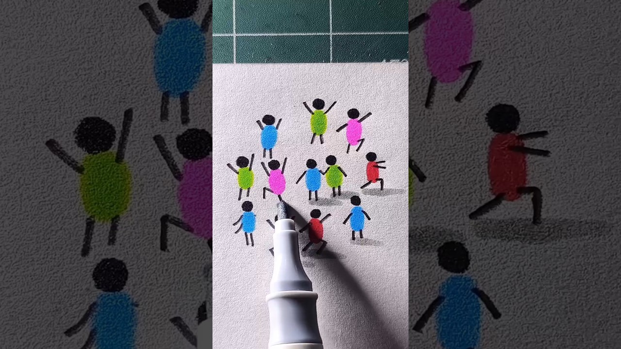 how to draw 3d people