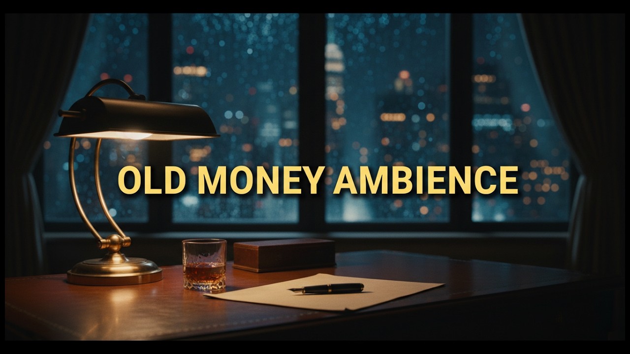 1940s City Night Jazz 🎻 Elegant Old Money Ambience: Deep Sleep, Focus & Relaxing Winter Rain