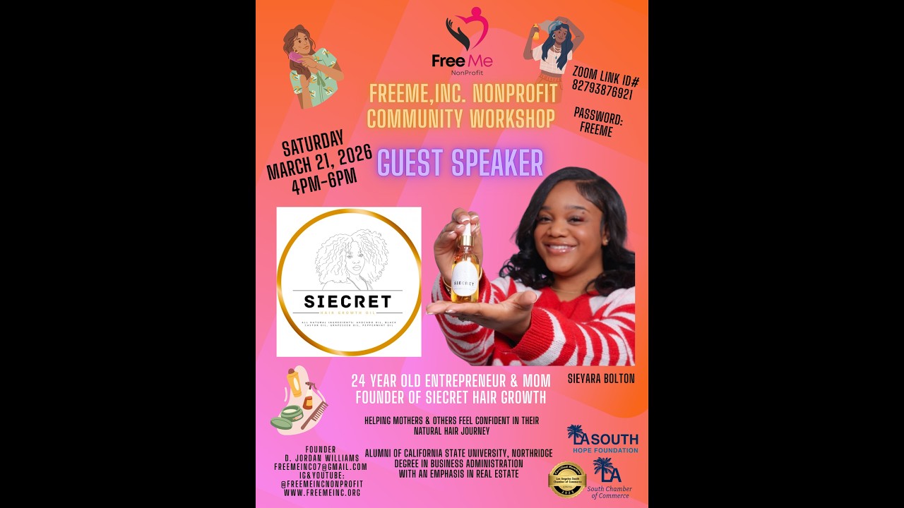 FreeMe, Inc. & Siecret Hair Growth Community Workshop