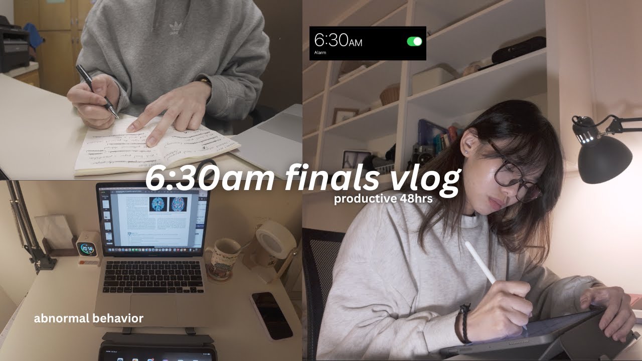 early finals studying☕❄️| research presentation, 4 exams, working, baking, and no coffee shop
