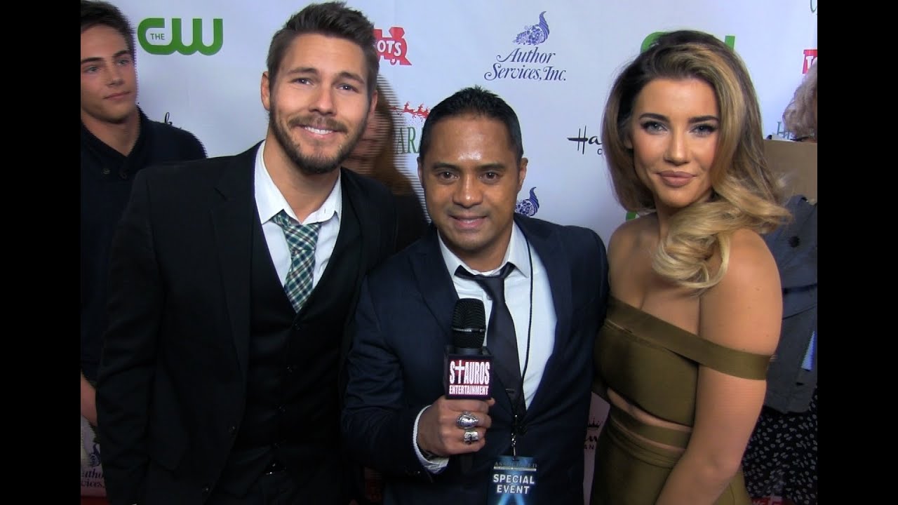 SCOTT CLIFTON & JACQUELINE MacINNES WOOD w/ TYRONE TANN - 84th Annual Hollywood Christmas Parade