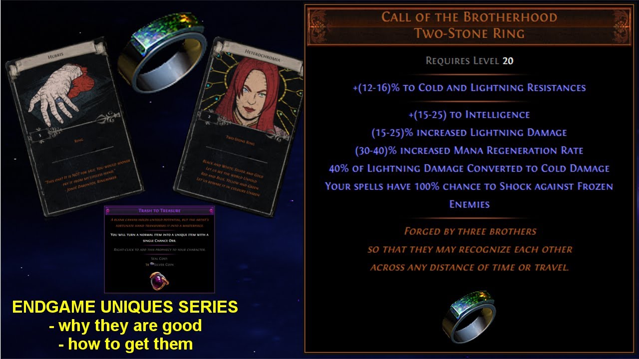 Endgame Uniques - Call of the Brotherhood, Why It's Good and How To Get it - Path of Exile POE