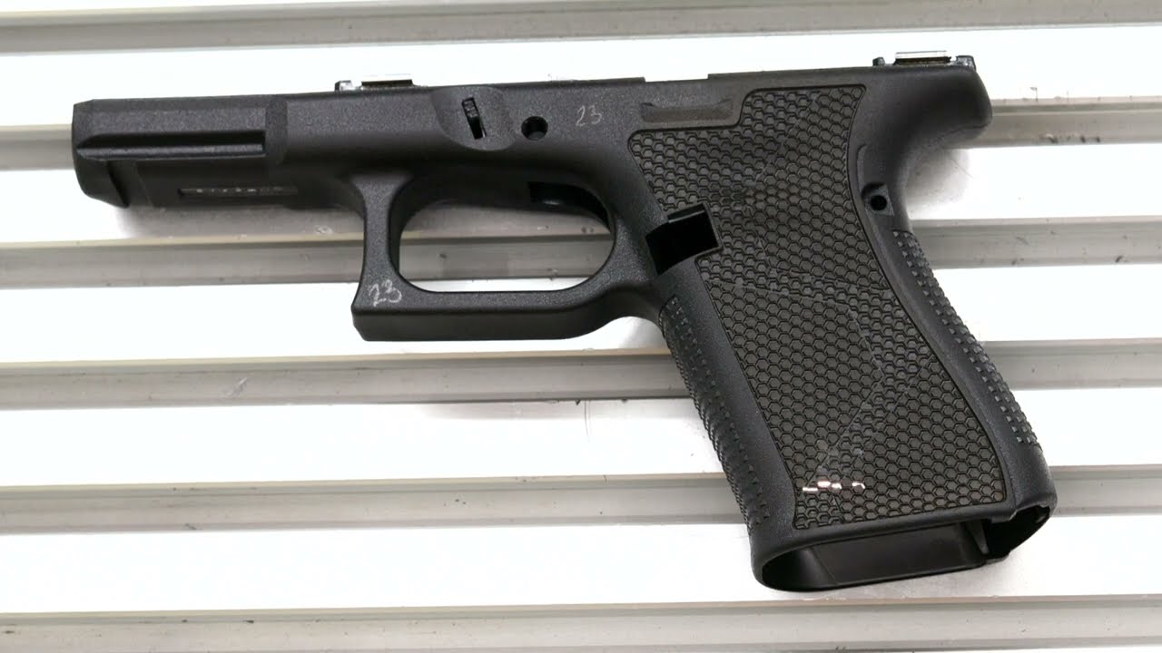 Glock 23 Laser Stippling Real Time 4K With My Fiber Laser Engraving Machine