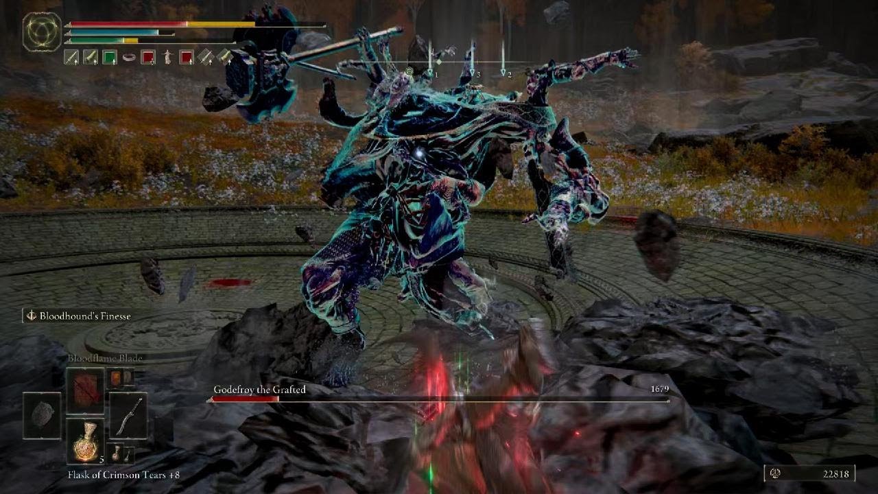 ELDEN RING | Godefroy the Grafted | Location of Golden Lineage Evergaol on map + bossfight