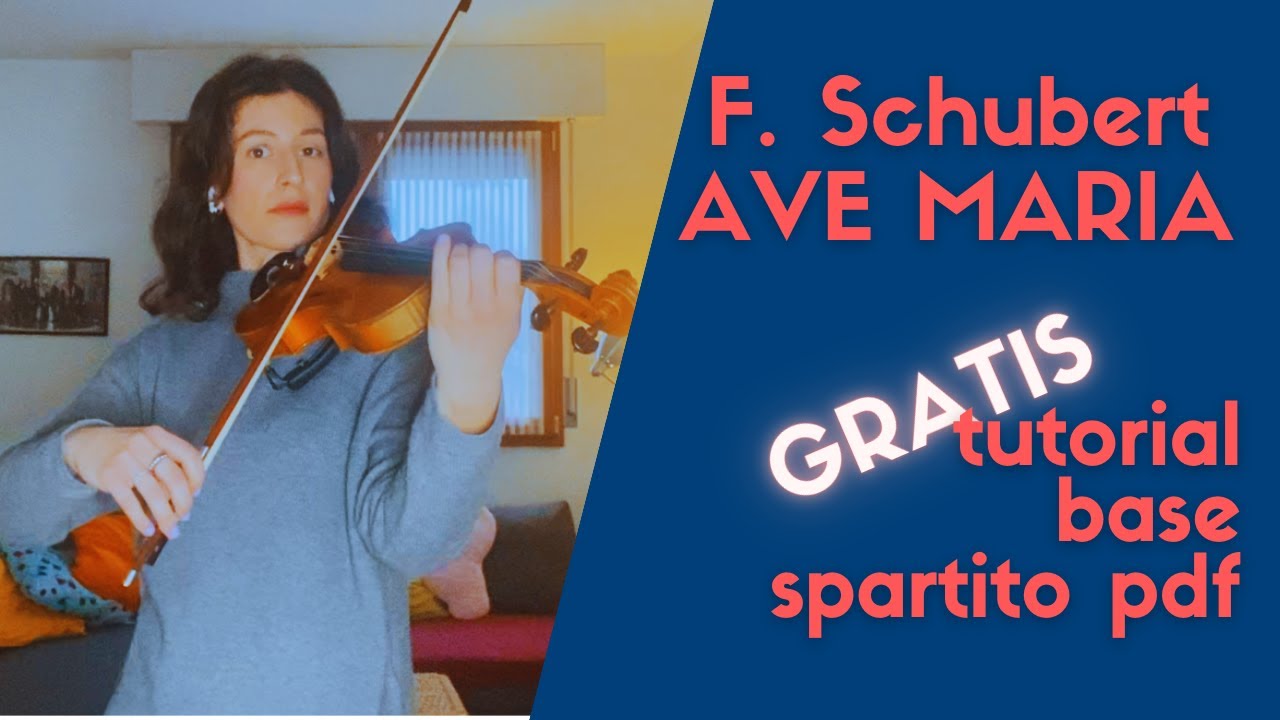 SCHUBERT: AVE MARIA | TUTORIAL PER VIOLINO (con base e spartito completo di arcate GRATIS)