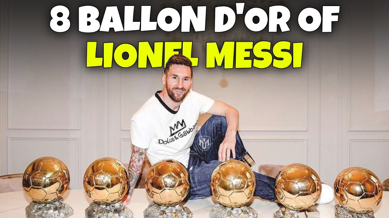 ALL 8 ballon d'Or Presentations of Lionel Messi