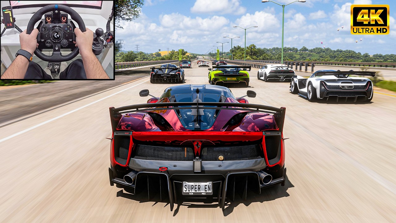 Ferrari FXX K EVO VS Extream Track Toys - Forza Horizon 5 | Logitech G923 Steering Wheel
