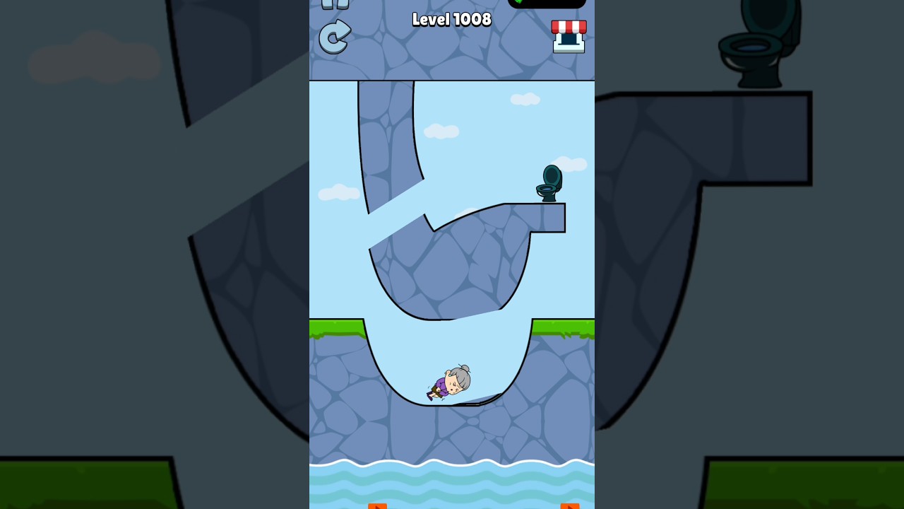 Slice Hanging Toilet 🚽 Funny Game Level 🤣😁 #1008 #shorts #shortsfeed #slicetosave #funny #gaming